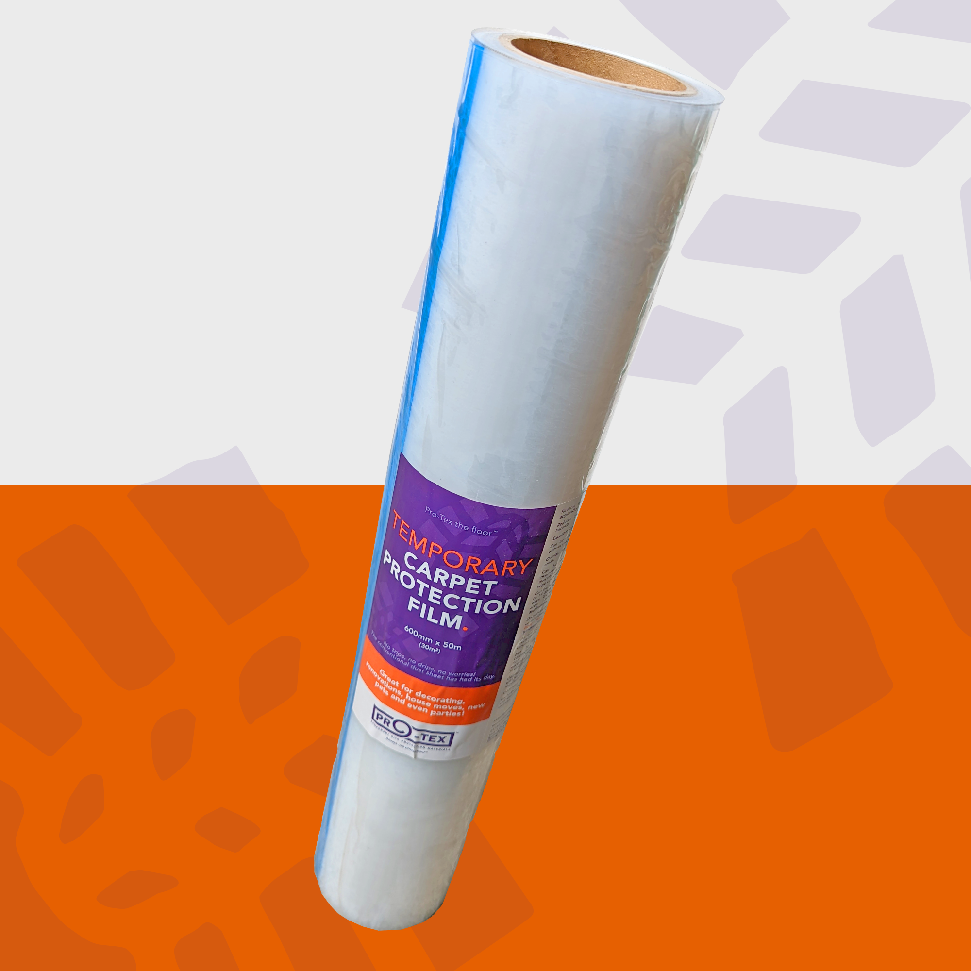 PRO-TEX Temporary Carpet Protection Film - 50m x 600mm