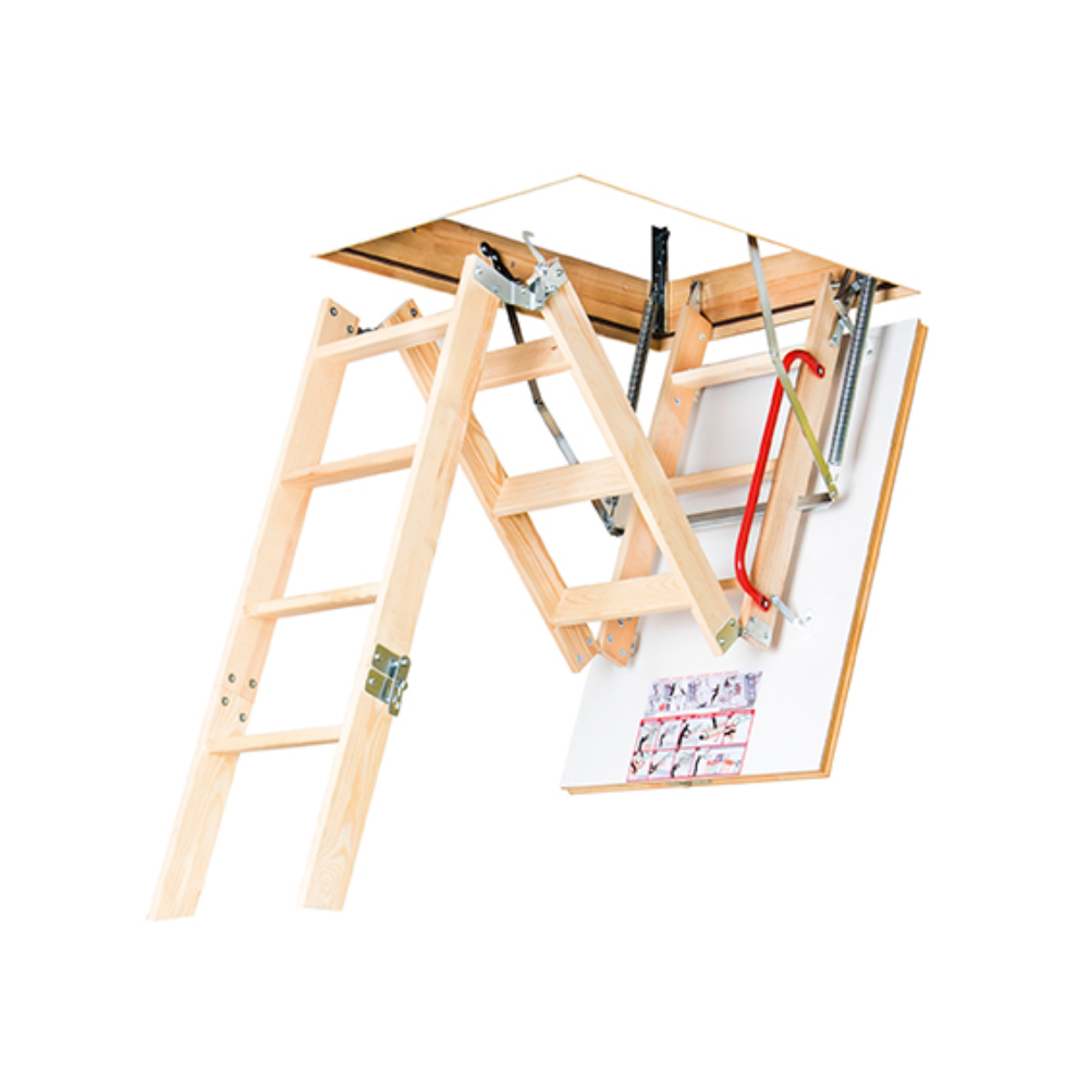 FAKRO LWK Komfort 3 Section Wooden Loft Ladder