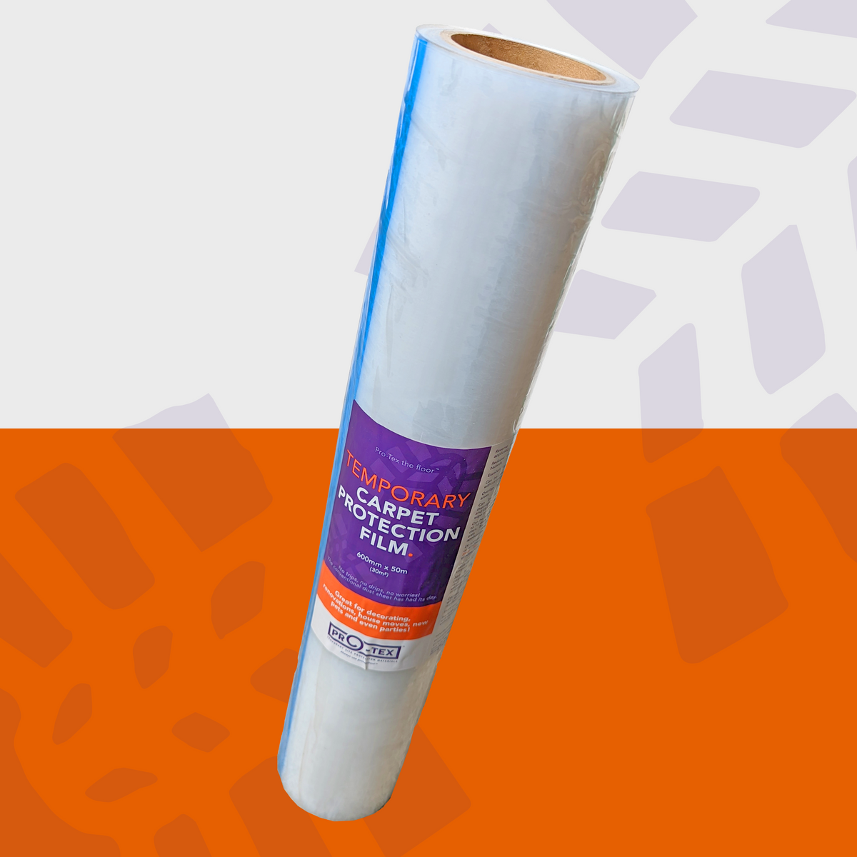 PRO-TEX Temporary Carpet Protection Film - 50m x 600mm (70mu ...